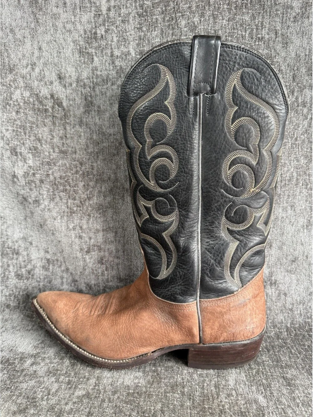 Nocona Mens Vintage Western Cowboy Boots Size 10 D Brown Leather USA 4057